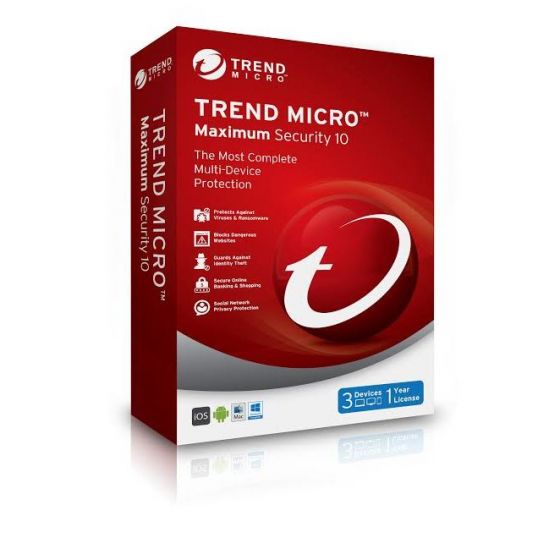 Trend Micro Maximum Security 10 3-Users