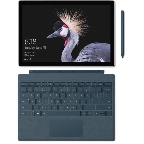 Microsoft Surface Pro 12.3-Inch Tablet Intel Core I5-7300U 2.6GHz Processor 4GB RAM 128GB SSD Intel HD Graphics Windows 10 Pro FJT-00001