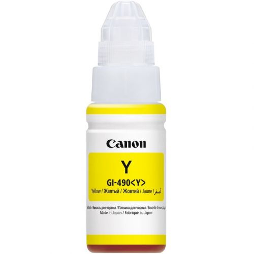 Genuine Canon GI-490 Yellow 70ml Ink Bottle