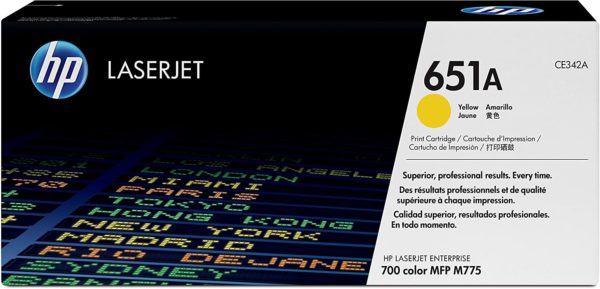 HP LaserJet 651A Yellow Toner Cartridge CE342A