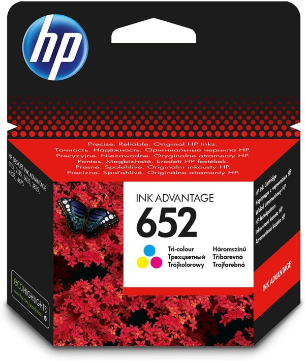 HP 652 Tri-Color Ink Advantage Cartridge F6V24AE