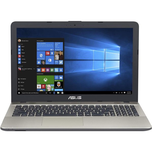 ASUS Laptop Series Intel® Celeron® N3350 Processor (,2M Cache, up to 2.4 GHz), 15.6" HD, 4GB DDR3 (on board), 500GB, Intel HD Graphics 500, 8xSuper Multi-Dual Optical Drive, Windows 10, 1 Year Global warranty shellBlack