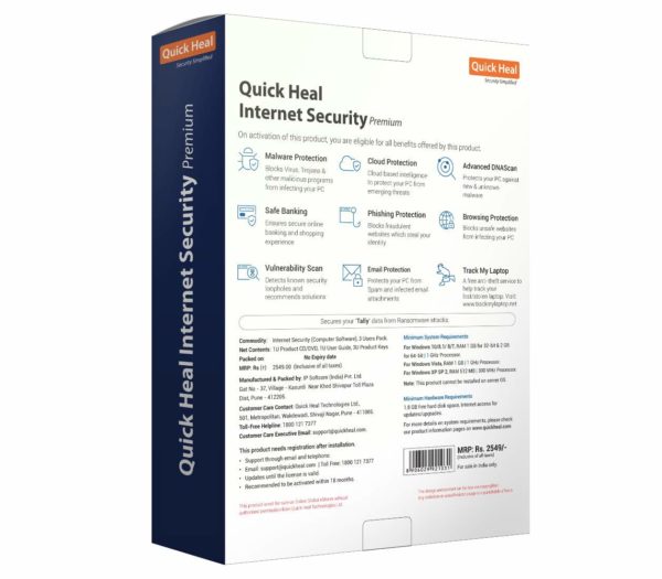 Quick Heal Internet Security  3 USER